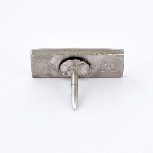 Vintage Sterling Silver 925 HR Block Tie Tack Pin Brooch - Picture 4 of 9